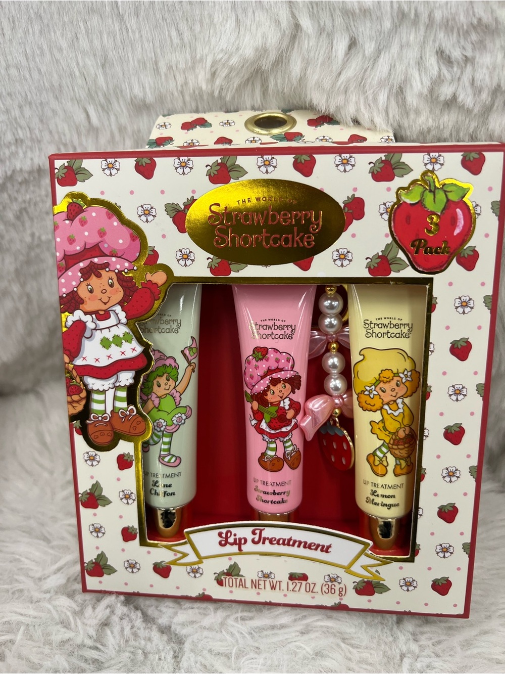 Strawberry Shortcake Lip Treatment Lip Gloss Set 3pcs